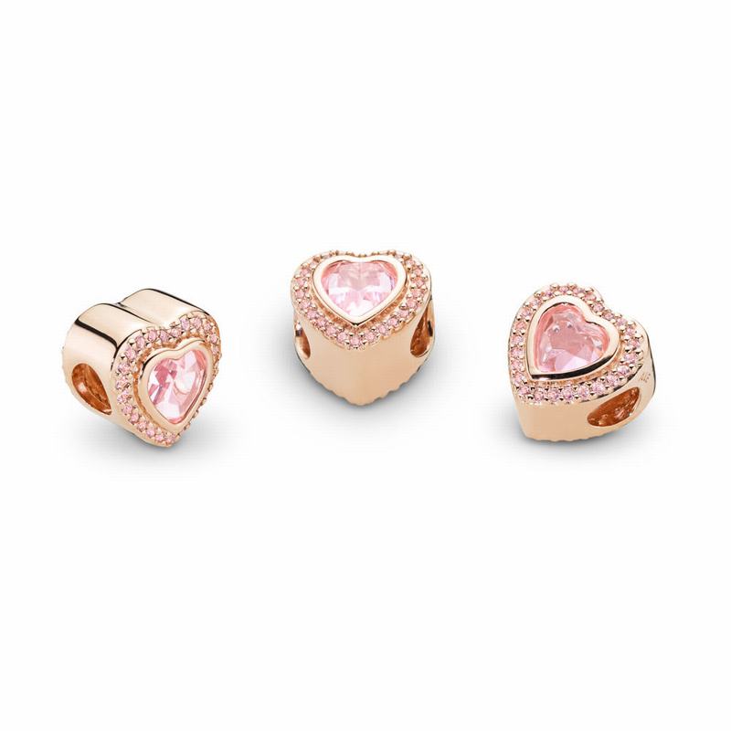 Pandora Australia Rose™ Sparkling Love Charm | UJFQCO723